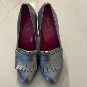 4. Ferca 81 Silver chunky heel size 39 Made in Italy
